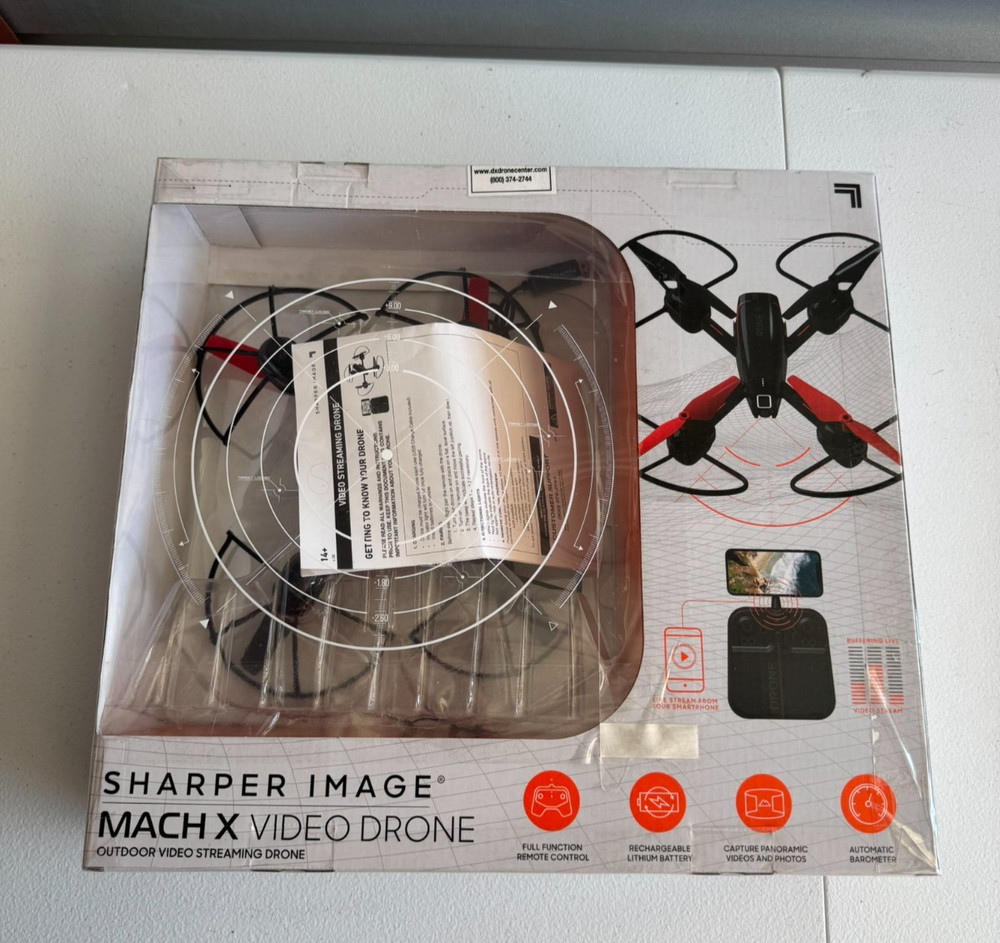 Sharper Image Mach 10” Drone w/ Camera – Streaming RC Quadcopter (Read Below)