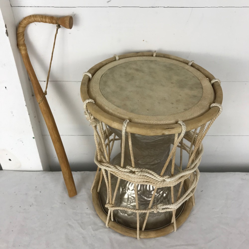 Talking Drum w/ Beater - Metal Shell