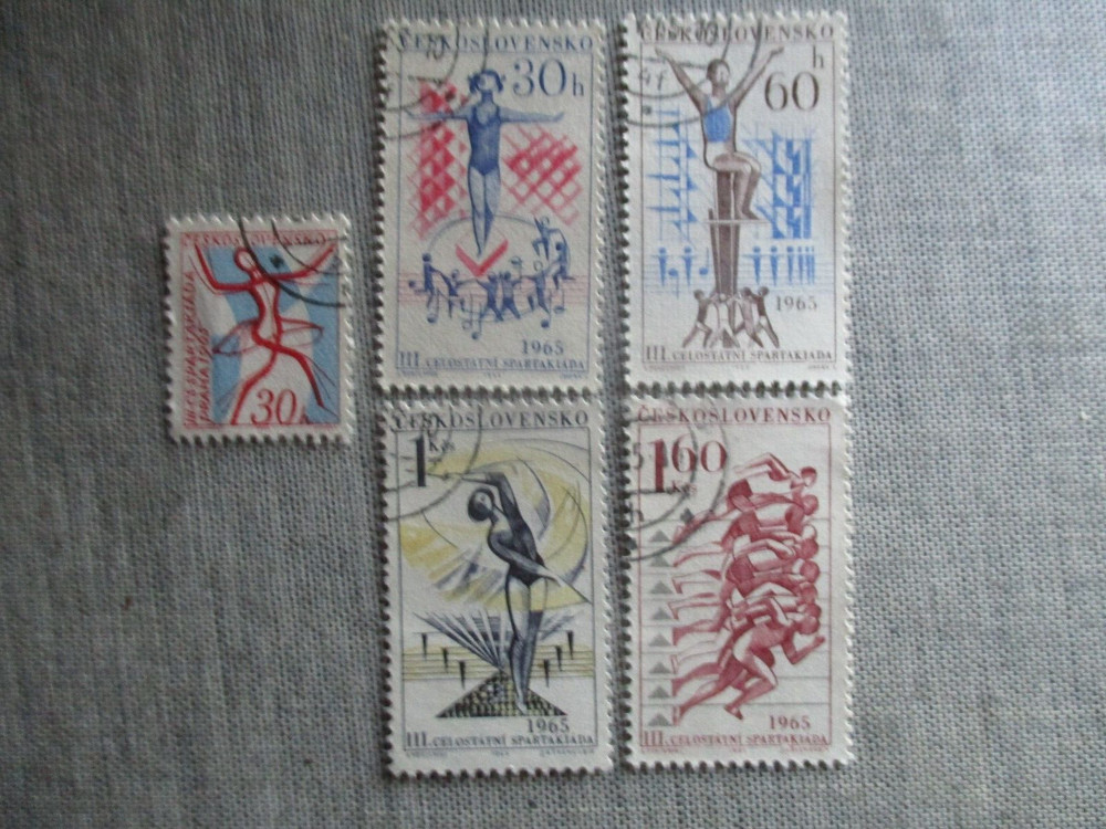 Czechoslovakia, Scott# 1273-1277, used