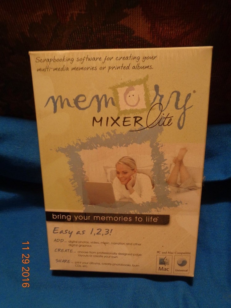Memory Mixer Lite Digital Scrapbooking Software Mac/PC 2000/ XP/Vista NEW