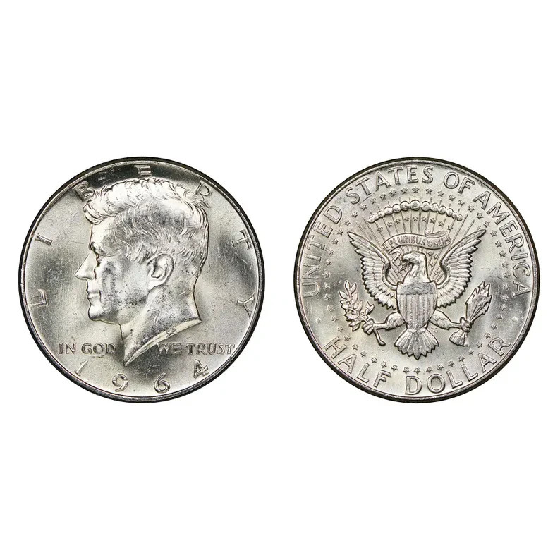 1964 Kennedy Silver Half Dollar Handmade Coin Ring