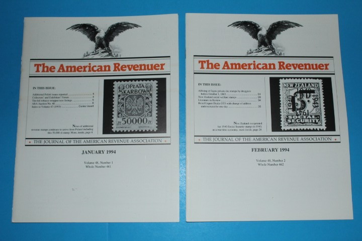 The American Revenuer Journal 1994 FULL Year BlueLakeStamps Outstanding content!