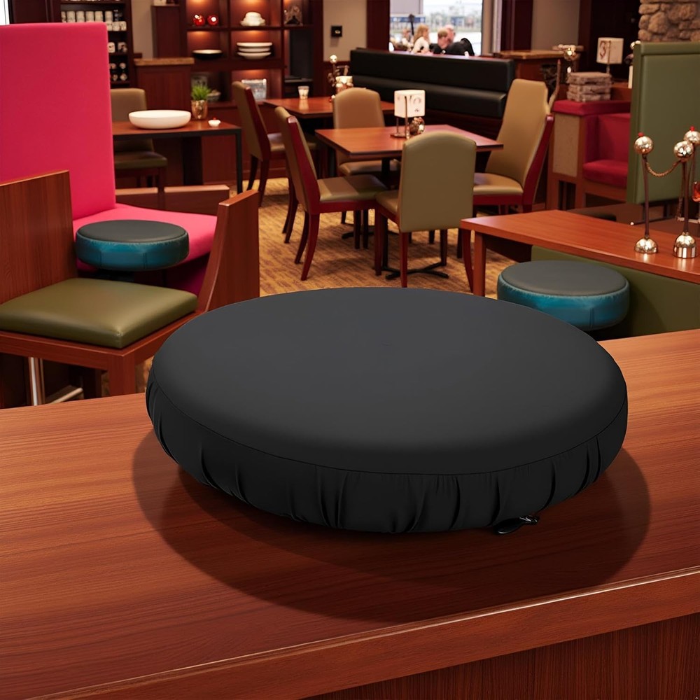 2 Pcs Bar Stool Covers, Soft Round High Elastic Bar Stool Cushion, Machine Wa...