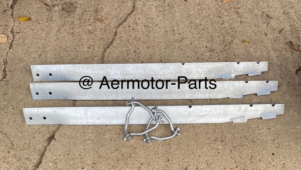 3 Post Aermotor Windmill Stub Tower, 6ft/8ft mills, 3ft w/collar bolt set, 60*