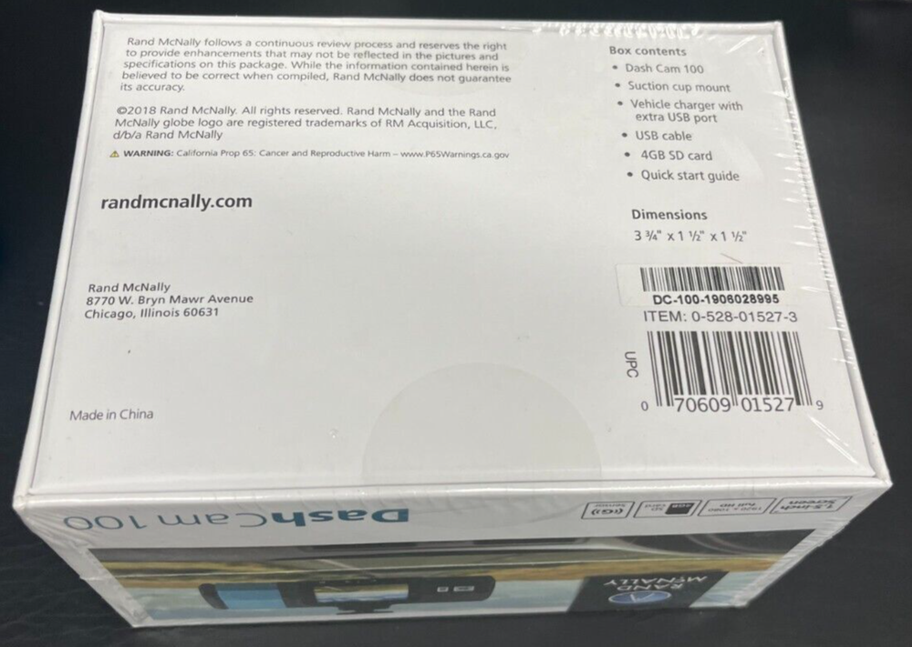 Rand McNally Dash Cam 100 Rand McNally