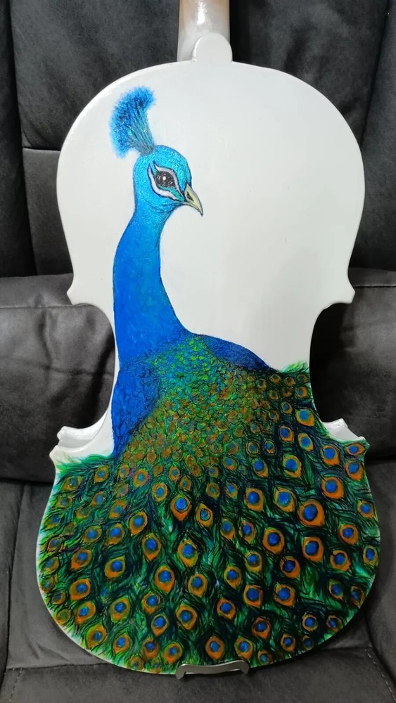 PEACOCK HAND-PAINTED SOLID SPRUCE TOP MAPLE BACK/SIDES VIOLIN 4/4