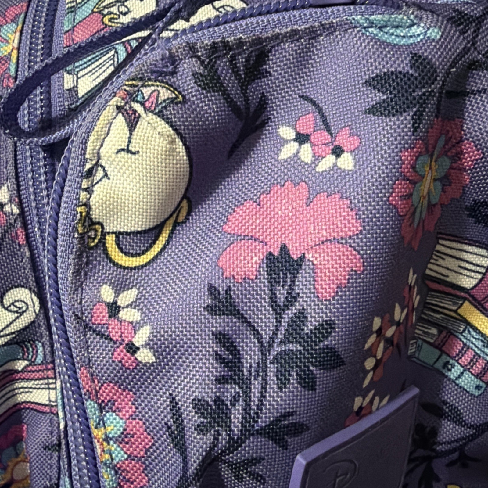 Vera Bradley for Disney mini Sling Backpack Purple Beauty and the Beast