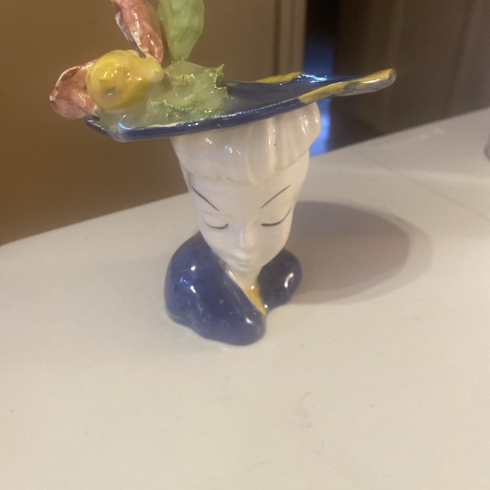 vintage lady head vase headvase