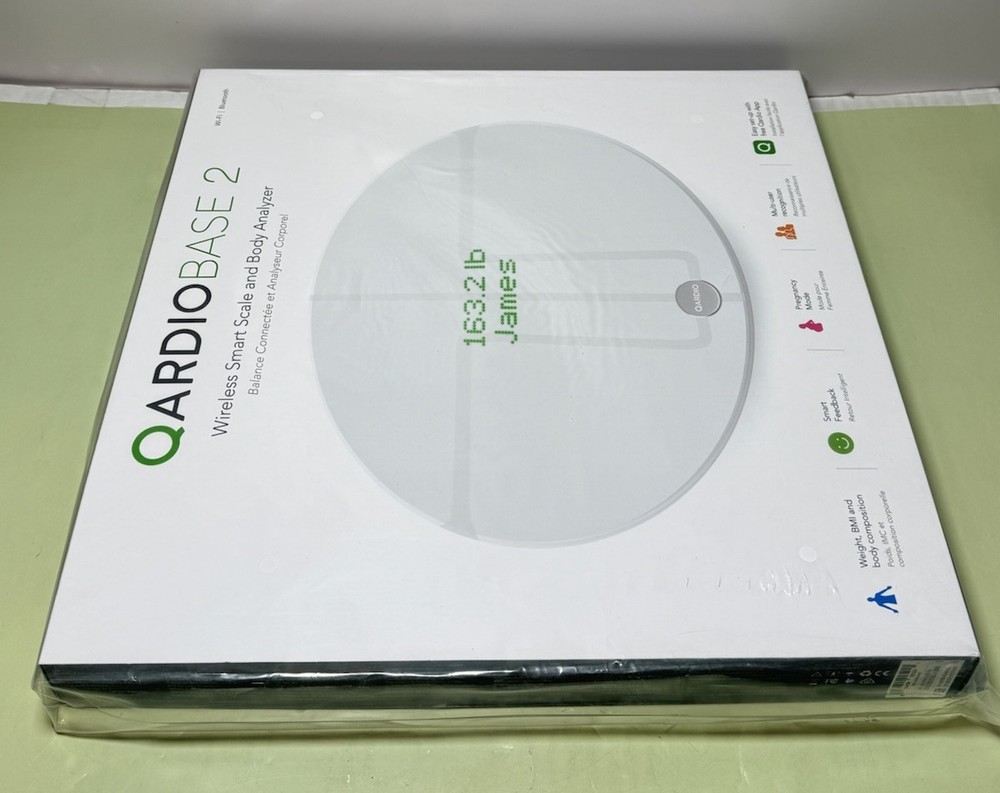 Qardio Base 2 Wireless Smart Scale &Body Analyzer, WiFi-Bluetooth - White