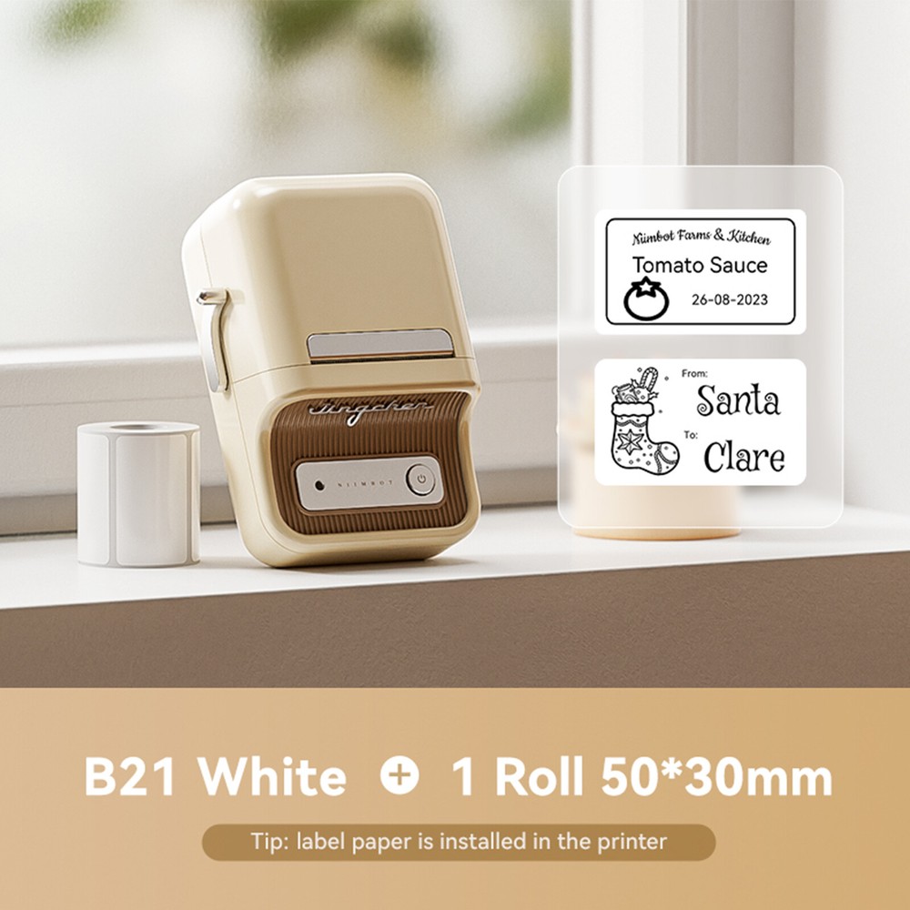 NIIMBOT B21 Label Maker Machine with Tapes Portable Bluetooth Thermal Printer