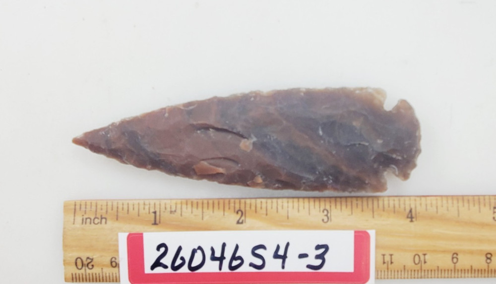4" Spearhead - Lance Head - Drill Point - Hand Knapped Agate