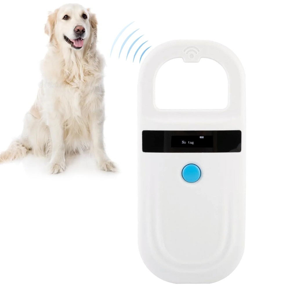 Microchip Reader Rechargeable Pet RFID EMID Micro Chip Reader Scanner 134.2kH...