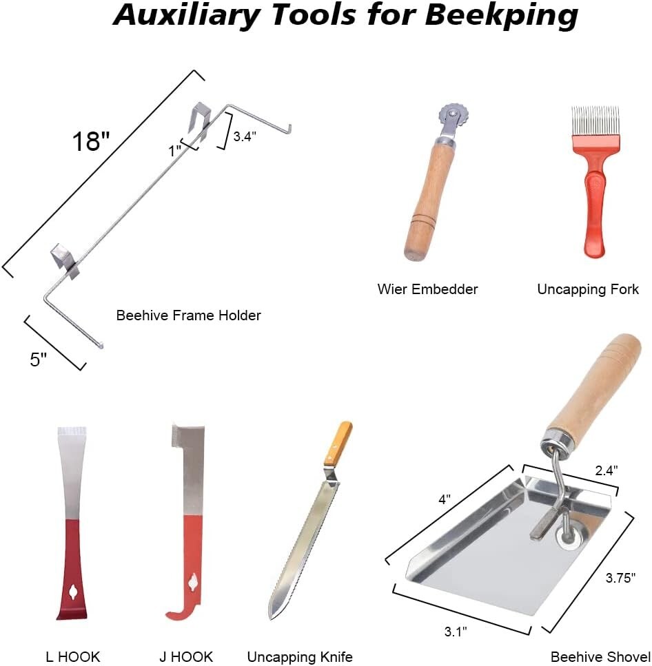 Ultimate Beekeeping Supplies Kit: Smoker, Uncapping Tools & Beekeeper Veil