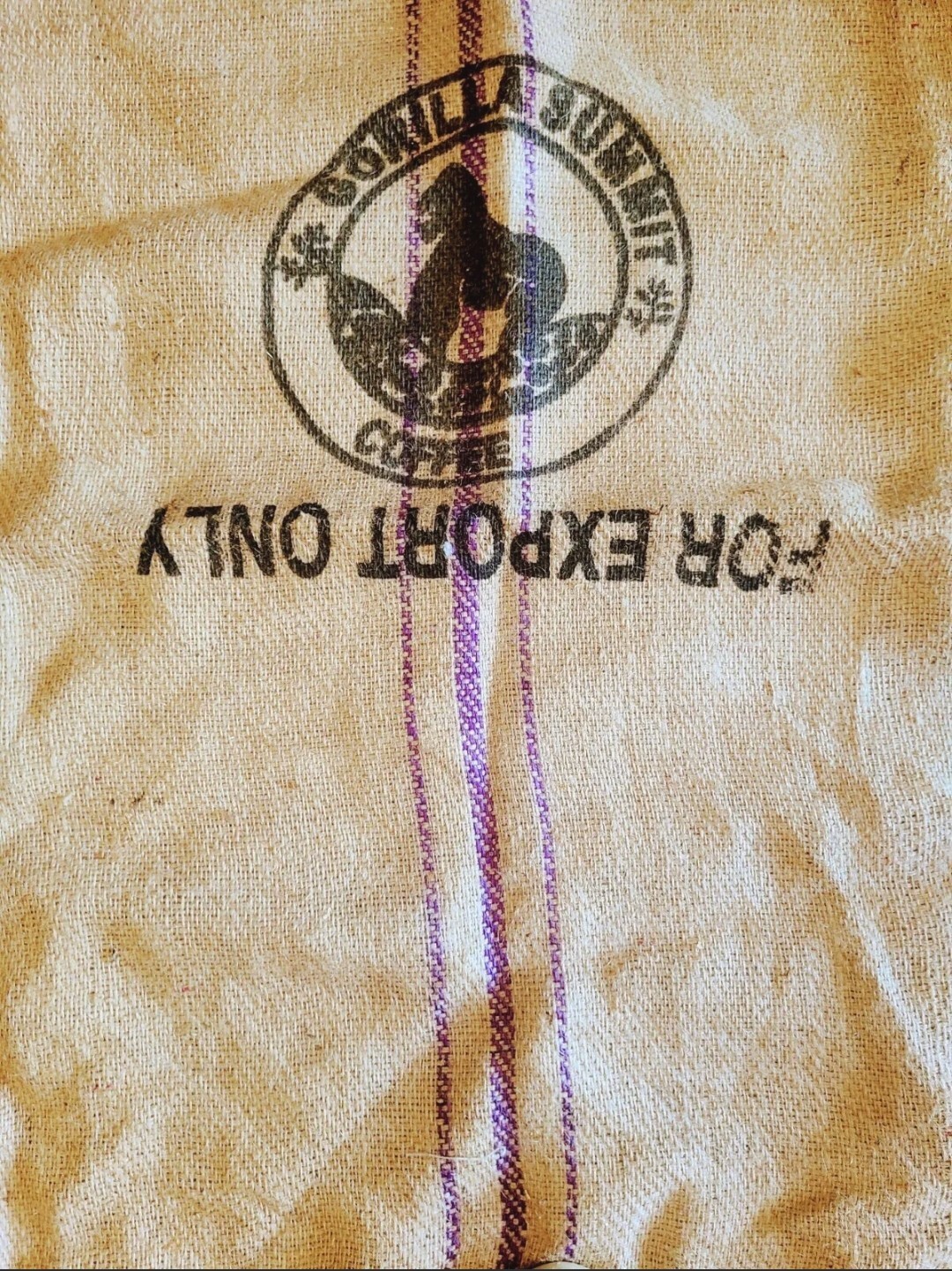 AUTHENTIC JUTE BURLAP COFFEE BAGS - FULL SIZE (5 PACK)