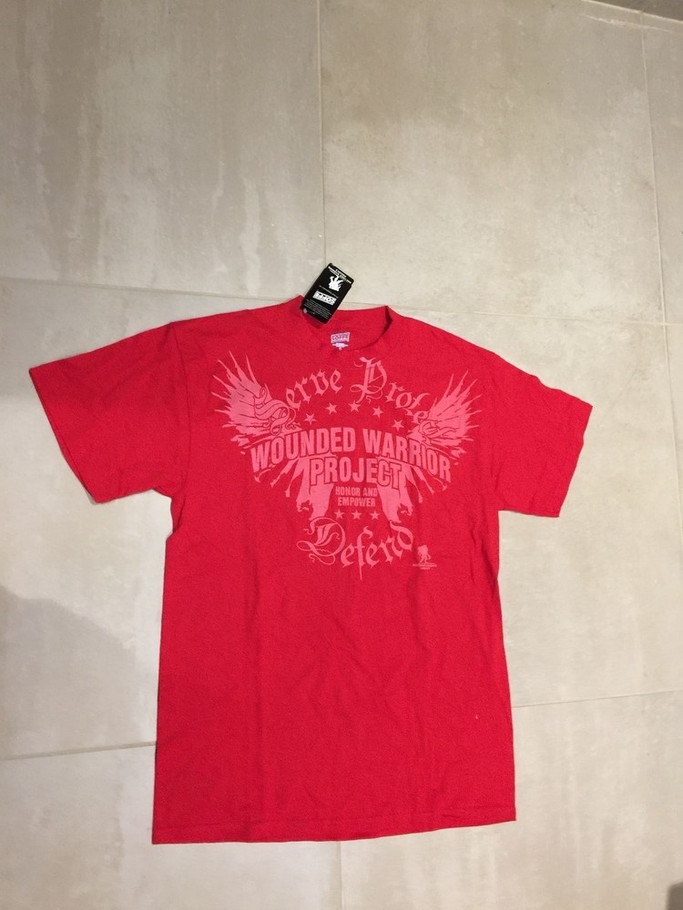 WOUNDED WARRIOR PROJECT TSHIRT,NOS,MEDIUM,RED,100% cotton ,