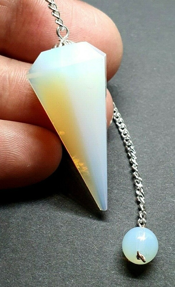 Opalite Pendulum Dowser Sea Opal Dowsing Divination Gemstone Crystal Argenon