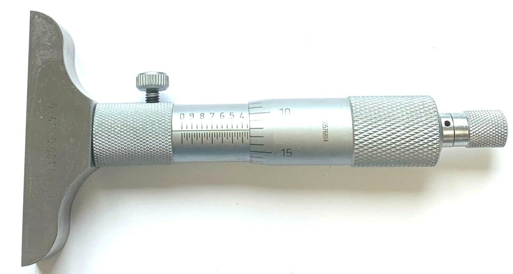 0-4" DEPTH MICROMETER W/ 2-1/2" BASE - 001" RESOLUTION