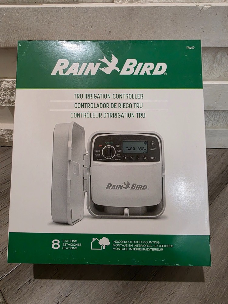 Rain Bird TRU8O Program-Based Indoor/Outdoor Irrigation Sprinkler Controller NEW
