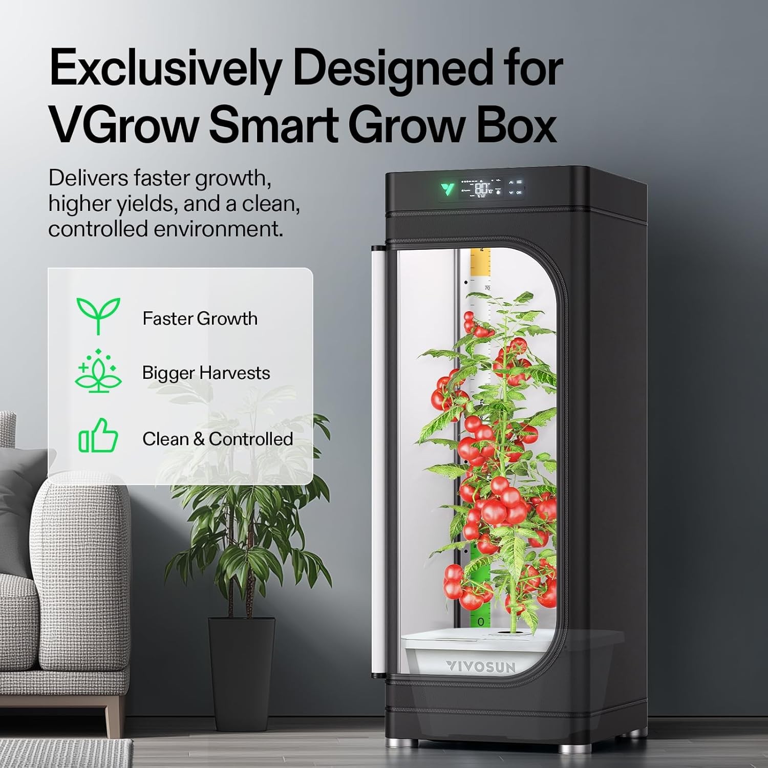 VIVOSUN VGrow Smart Grow Box Complete Grow Tent Kit w/ Automated DWC Hydroponics