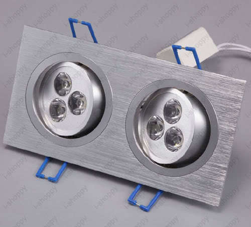 LED Ceiling Light Rectangle Lamp Dual-head Downlight Living Room Office Kitchen