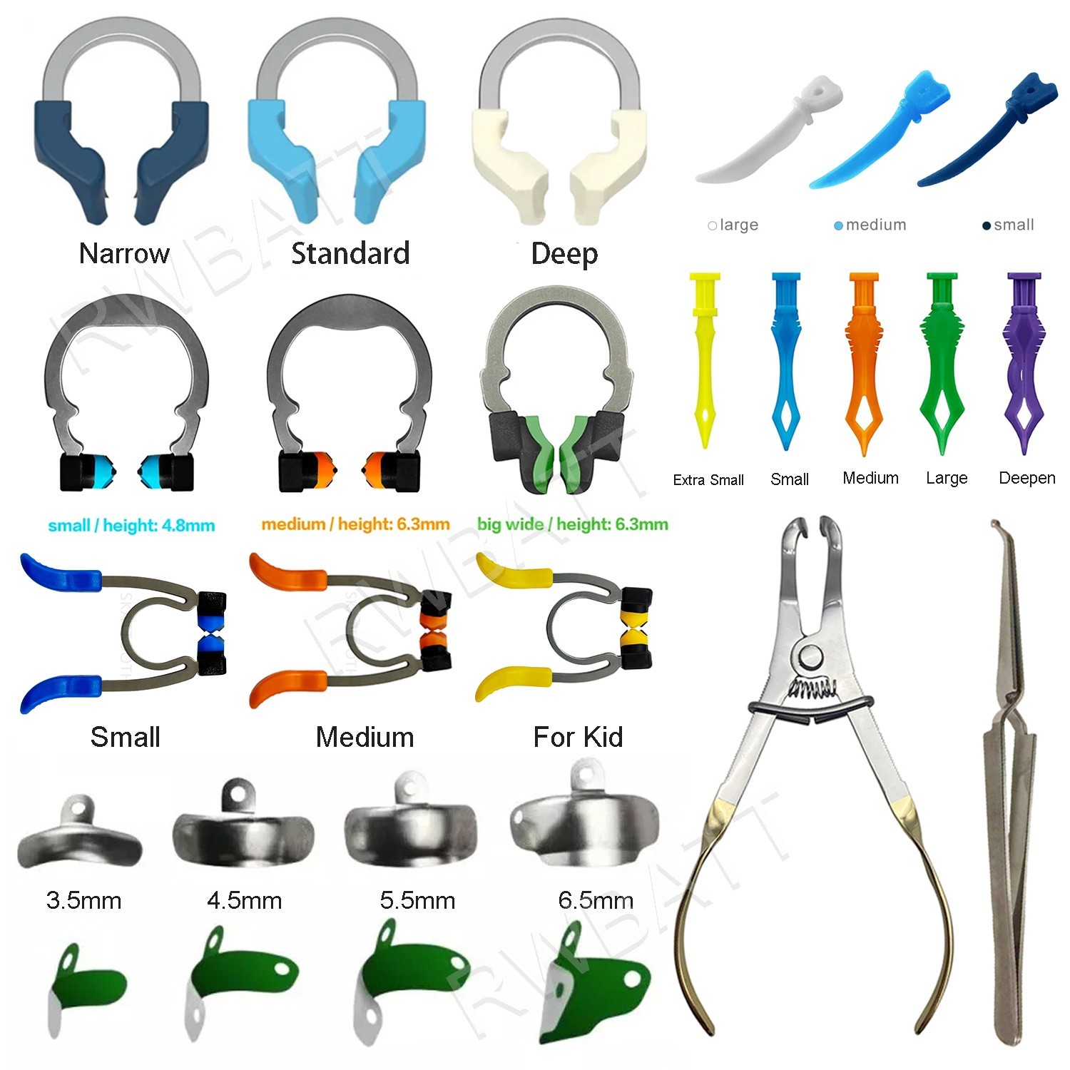 Dental Matrix Bands Ring Sectional Matrice Clamp Fit Garrison Palodent V3 System