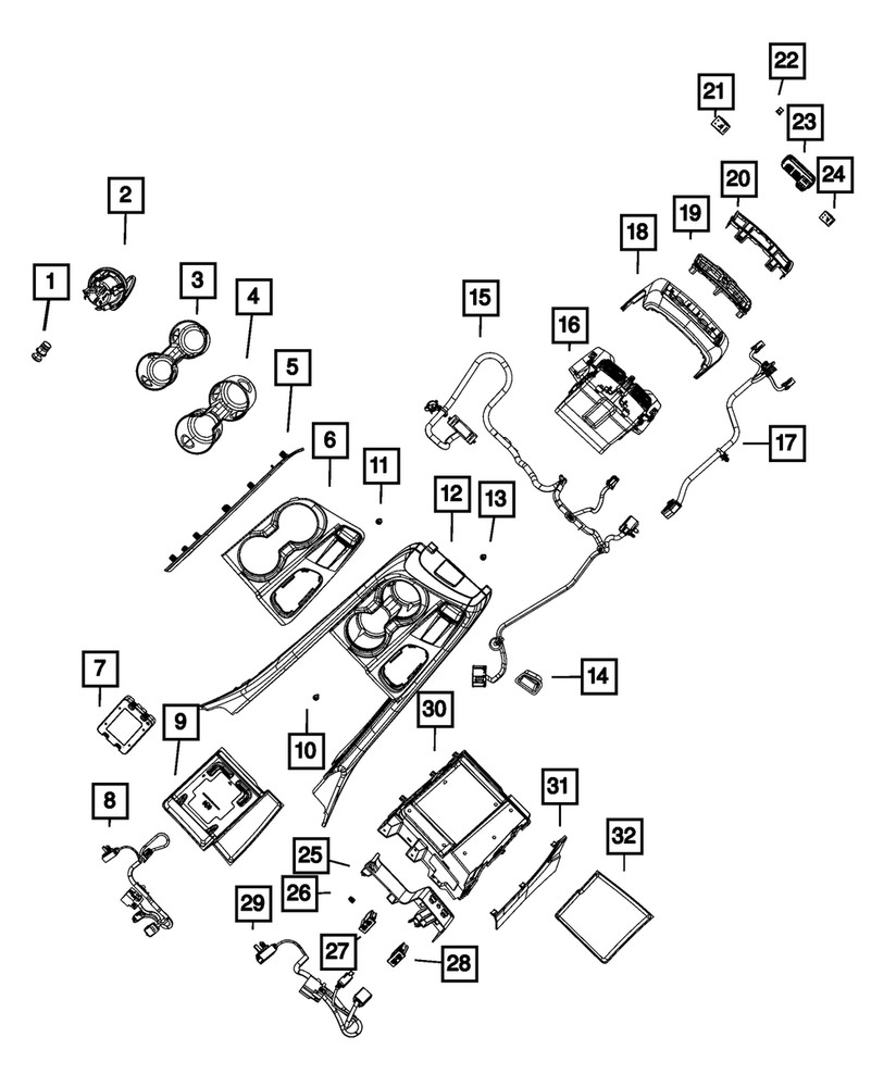 Genuine Mopar Gear Shift Indicator Bezel 7EB29LA8AE