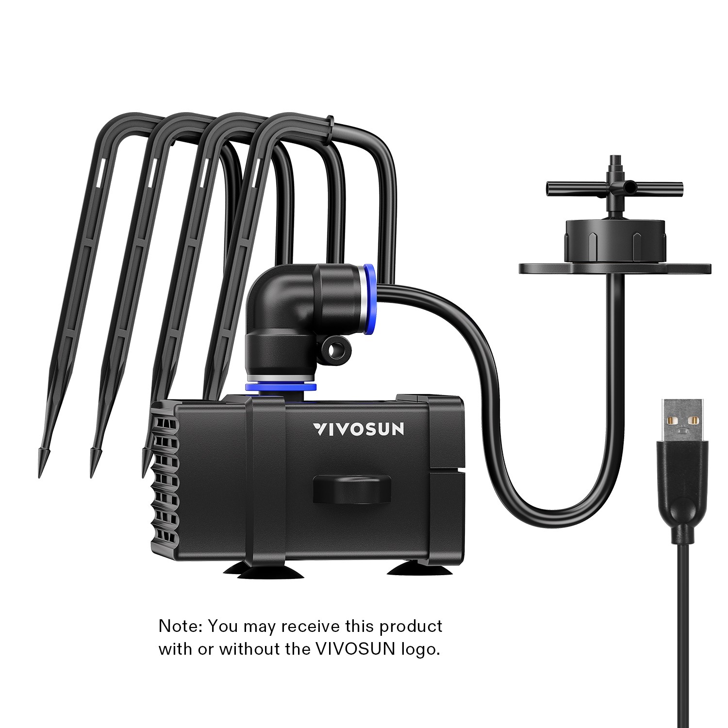VIVOSUN FlexFeed Drip Irrigation Kit,Irrigation System w/ Pump & 4 Drip Emitters