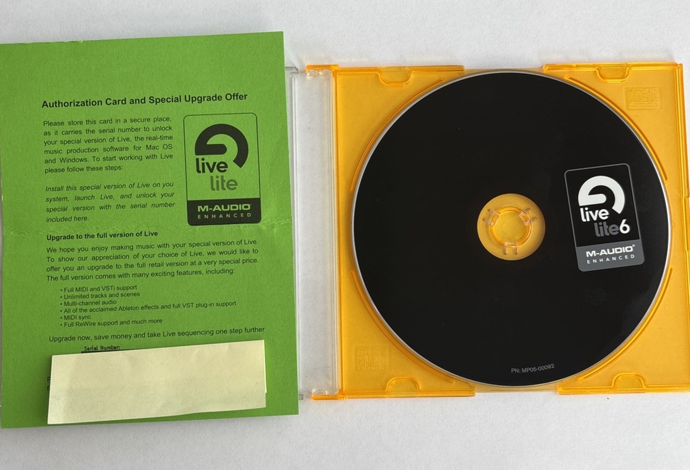 Ableton Live Lite 6 M-Audio Enhanced Software CD