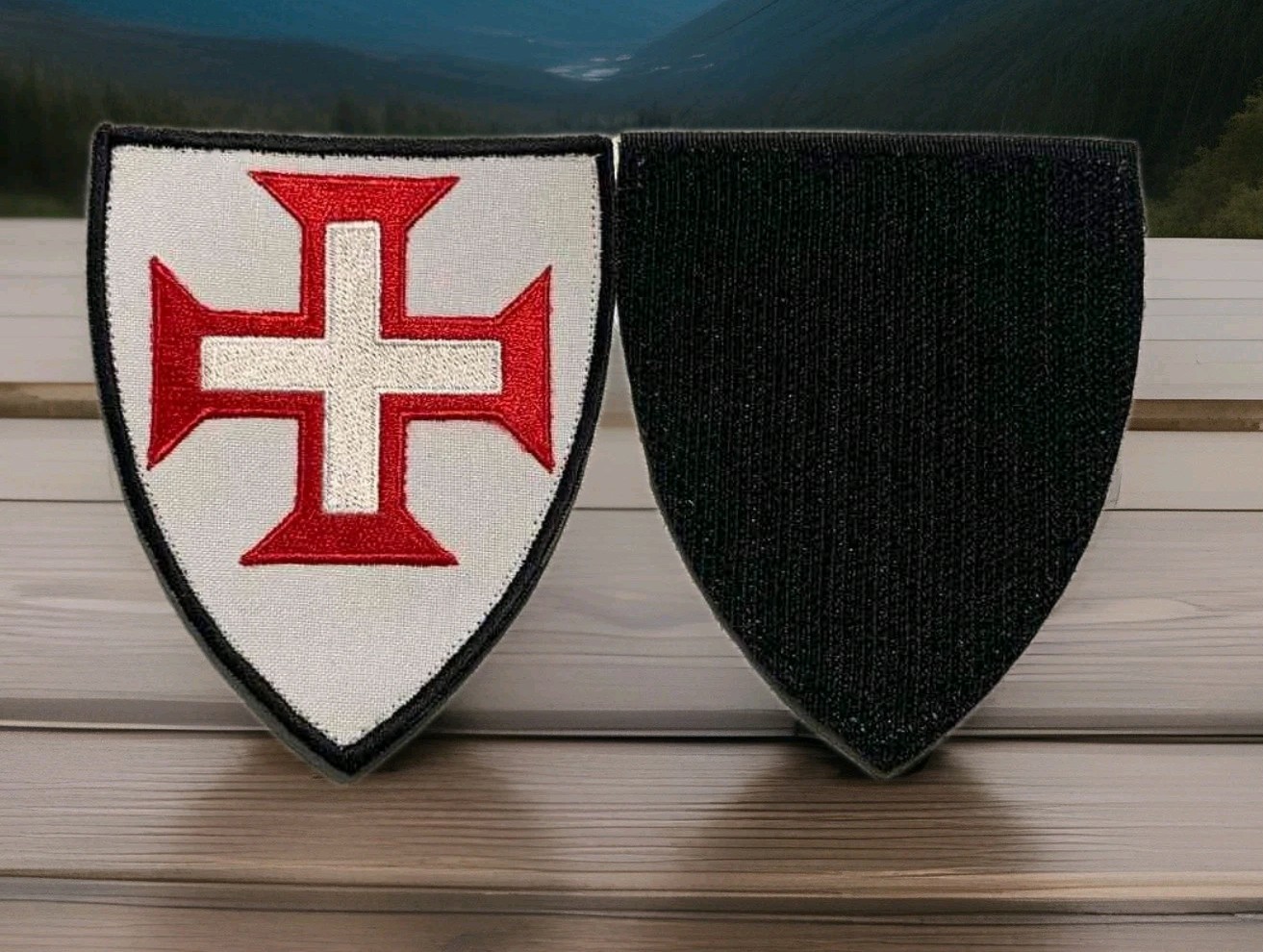 Patch with the symbols of the Order of Christ, the Army of Our Lord Jesus Christ