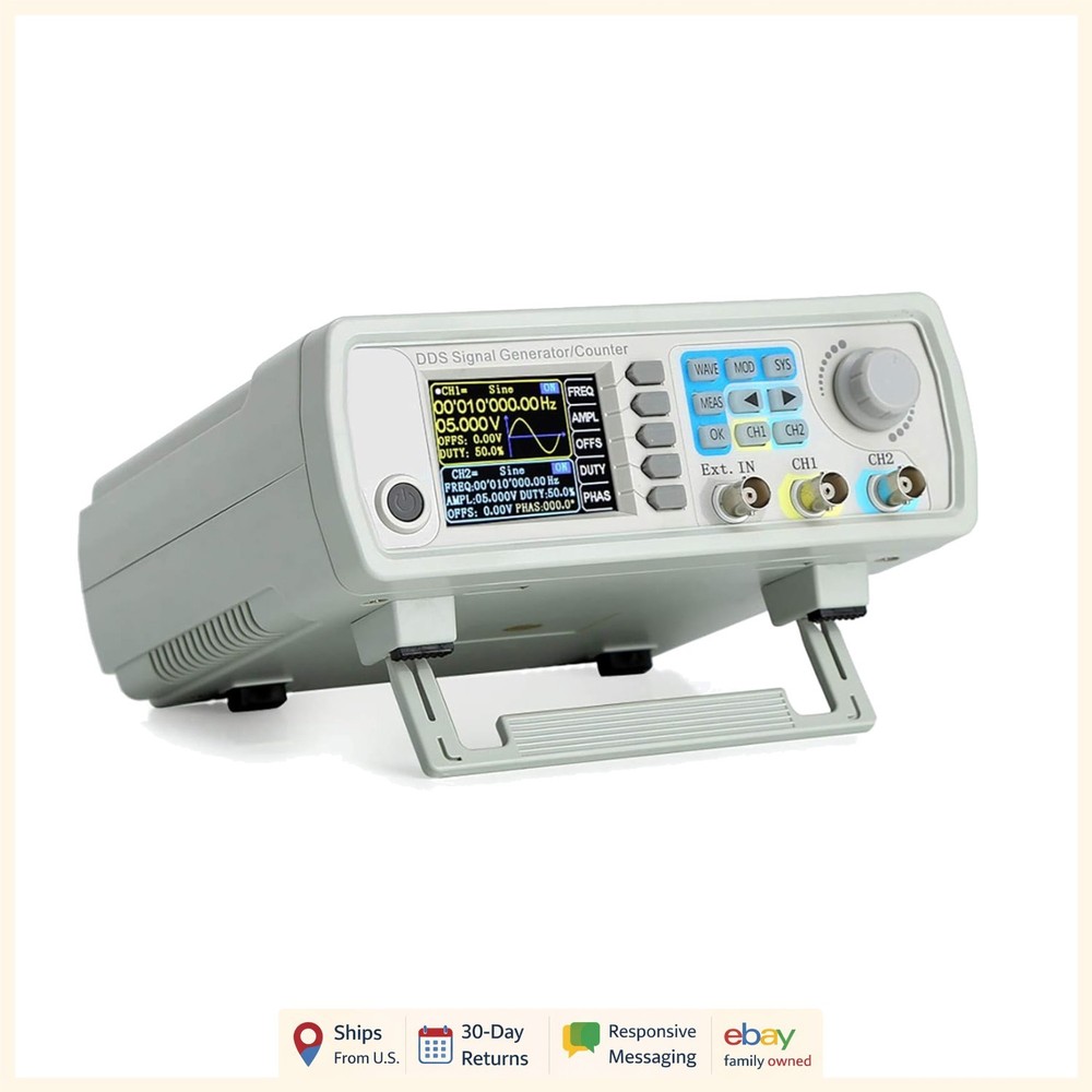 30MHz Function Generator with Low Distortion and Frequency Measurement Features