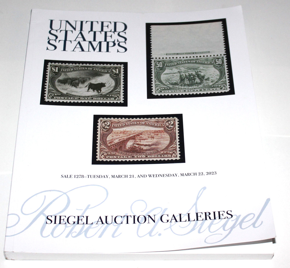 Stamp Auction Siegel Galleries Sale 1278 United States Stamps March 2023 LT