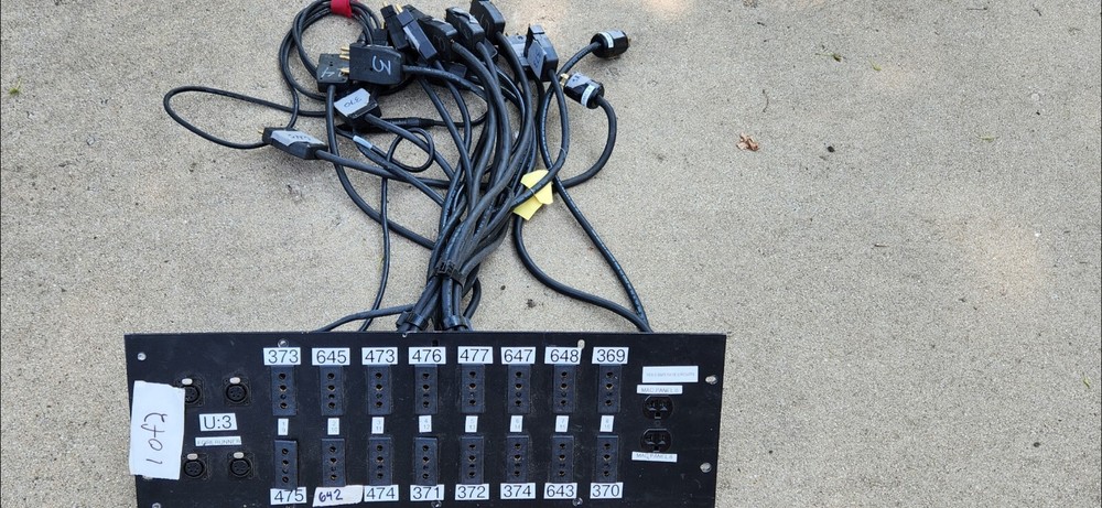 U:3 Fore Runner Board with Wires Patch Panel Stage PIN, Theatre Install