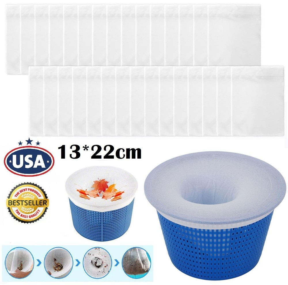 30× Pool Skimmer Socks Filter Replacement Savers Basket Swimming Pool Durable US