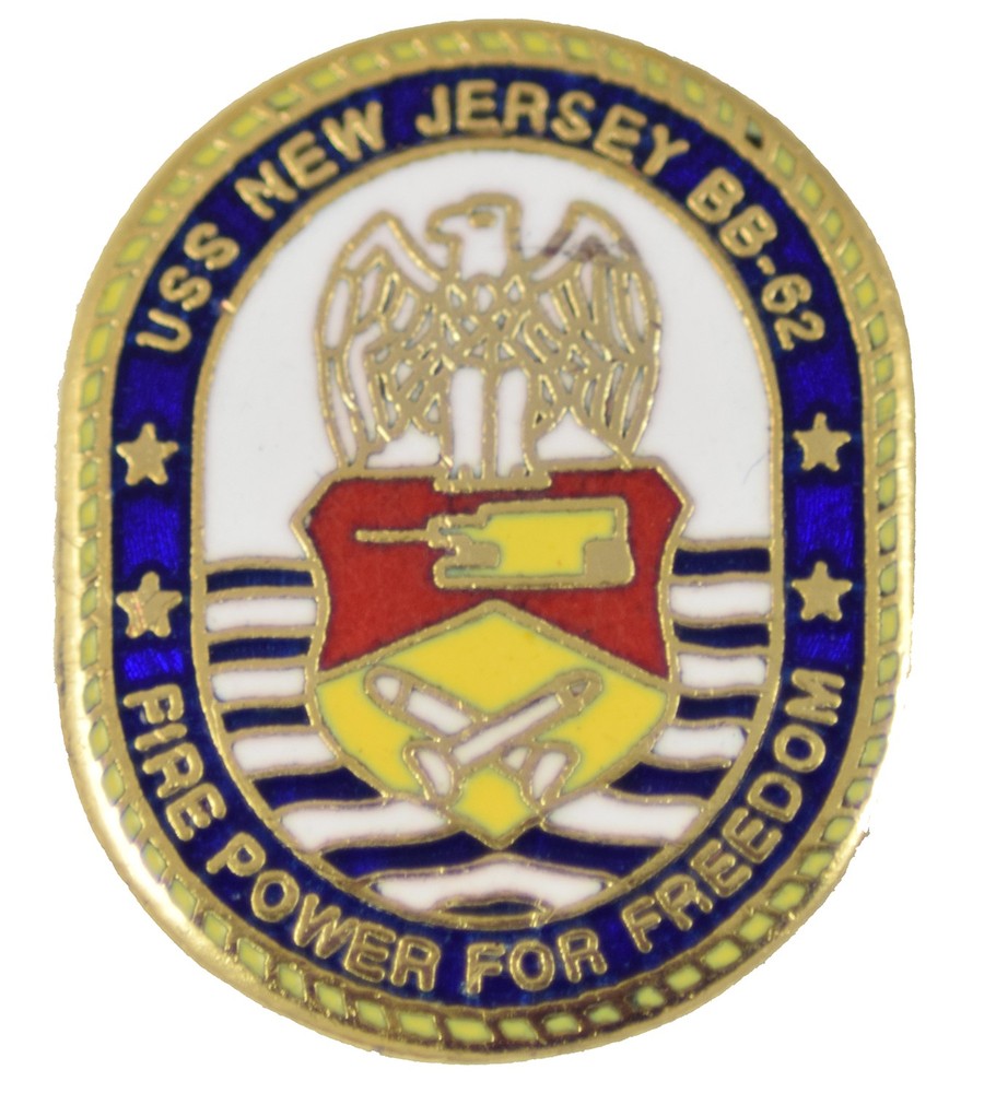 USS NEW JERSEY HAT PIN