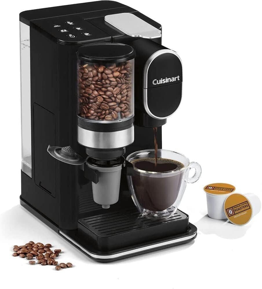 Cuisinart Single-Serve Coffee Maker & Grinder, 48oz Reservoir, Missing Lid