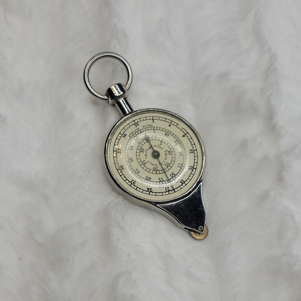 Fullerton Map Measurer Vintage Drafting Tool with Case and Instructions Germany