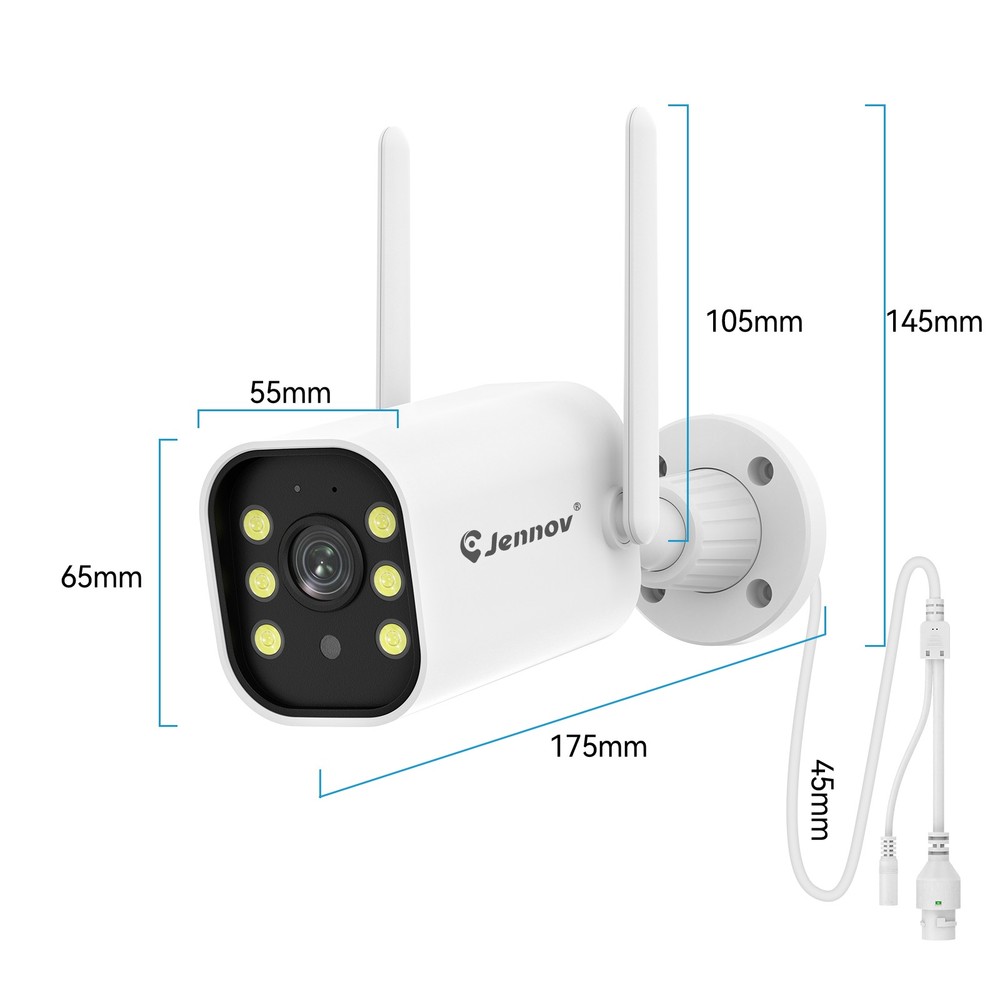 Wireless Security Camera System Smart Color Night Vision Outdoor WiFi Cameras