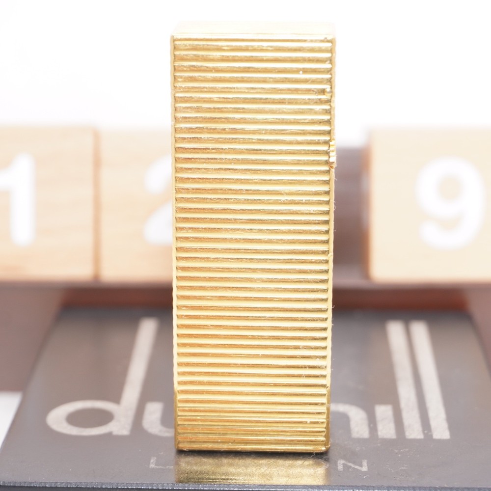 Dunhill Lighter Gold Horizontal stripe_Ultrasonically Cleaned_Working