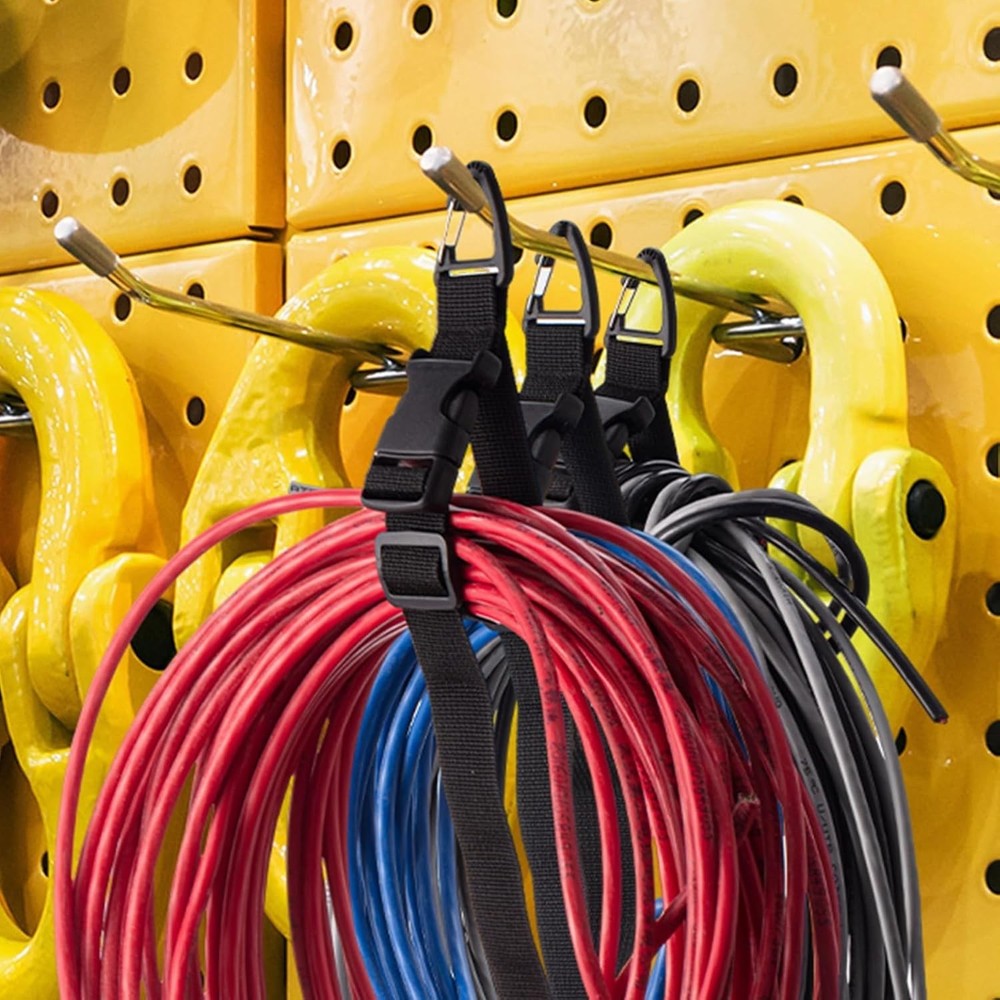 Heavy Duty Adjustable Extension Cord Organizer - 3 Pack for Efficient Garage Use