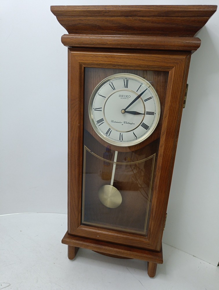 Seiko Quartz Westminster Whittington Swing Pendulum Wall Clock (Untested)