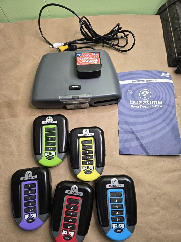 Buzztime Home Trivia Console 6 Wireless Controllers With 2 Games