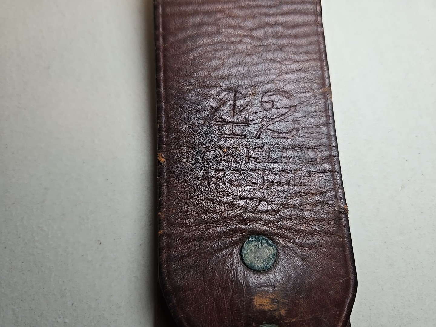 Indian Wars Army Model 1874 Leather Belt w/US Buckle-Rock Island Arsenal 11 Cav