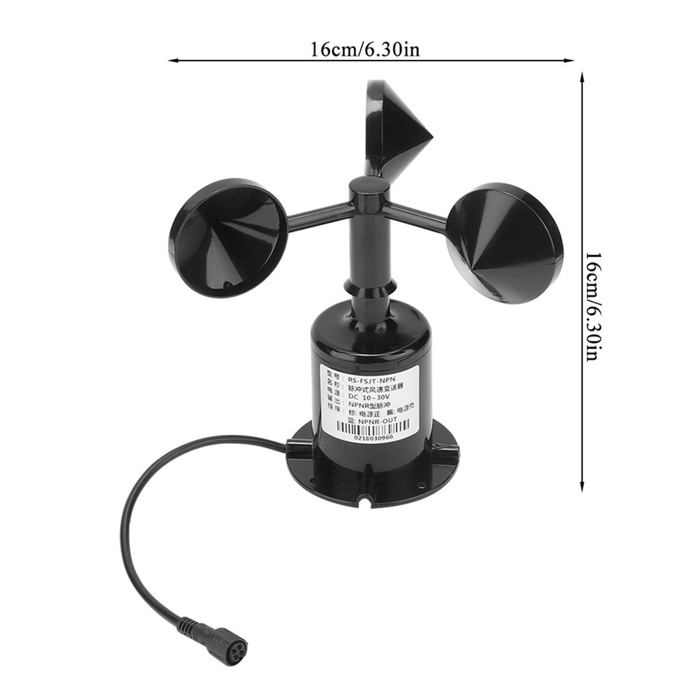 0-70m/s Environment Signal Output Pulse Type Three Cups Wind Speed Sensor WT