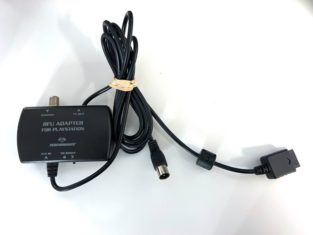 RFU Adapter/modulator For PlayStation 1 By Performance PS1 Black Switch 0E