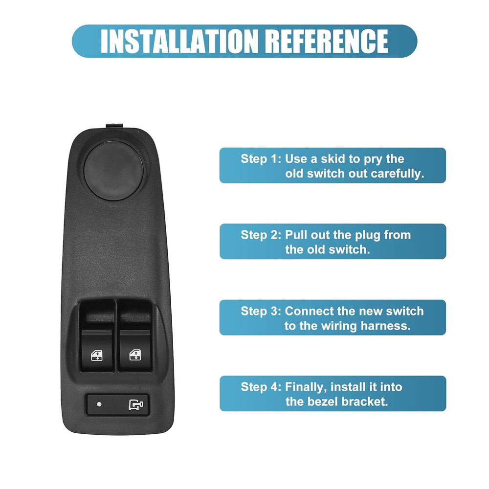 Front Driver Side Master Power Window Switch for Ram Promaster 1500 2500 3500 20