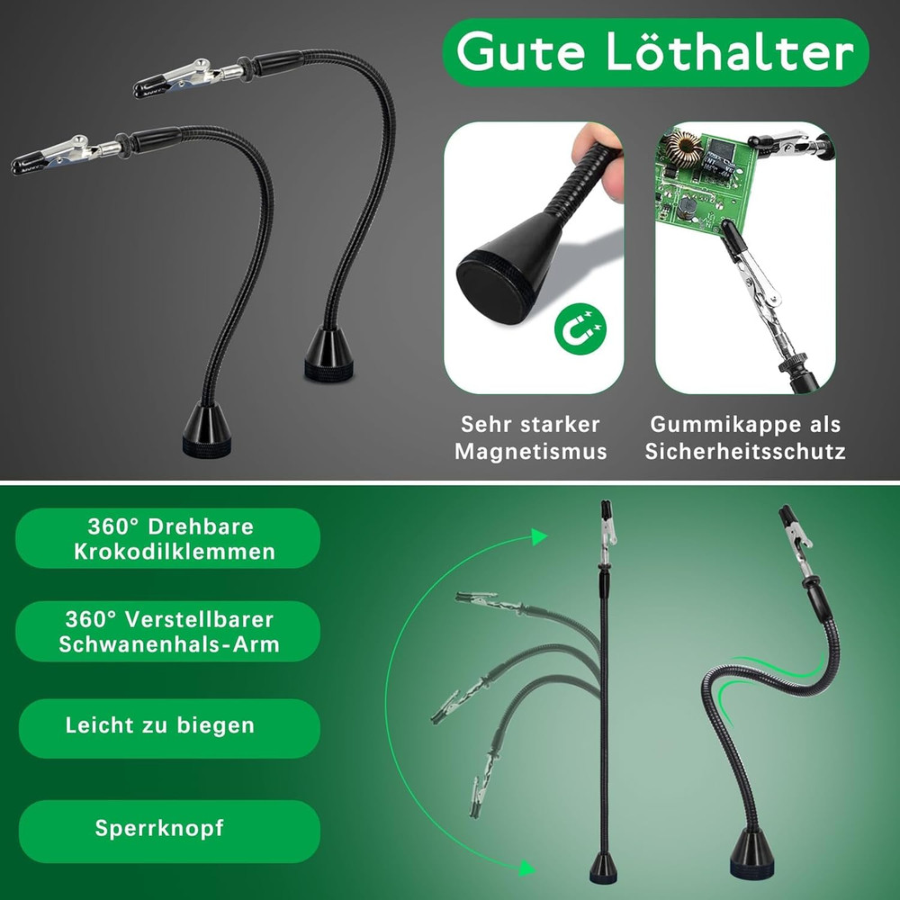 2 PACK Magnetic Soldering Helping Hands, Third Hand Tools for Soldering, Wire Ho