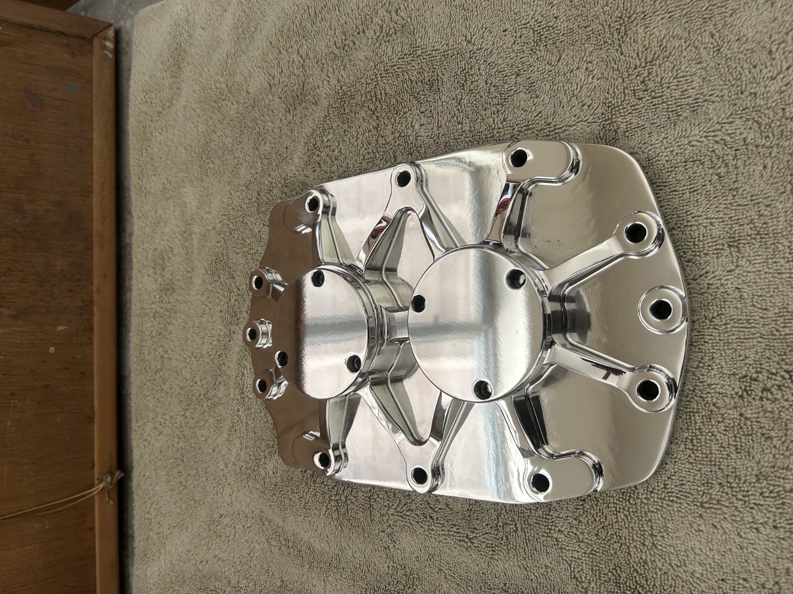 Mooneyham Blowers GMC REAR BEARING PLATE show polished drag 671 871 w caps nitro