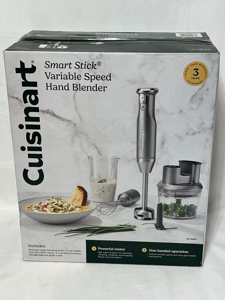 Cuisinart Smart Stick Variable Speed Hand Blender Food Processor HB-400pc Sealed