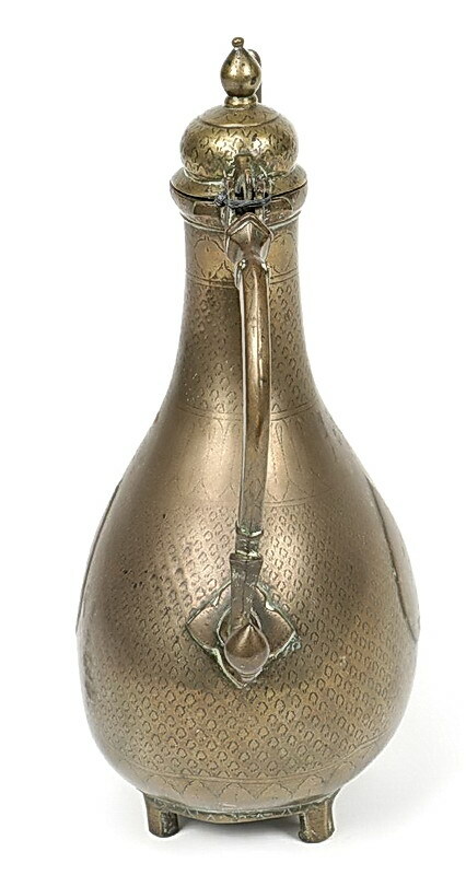 ANTIQUE MUGHAL BRASS LARGE EWER