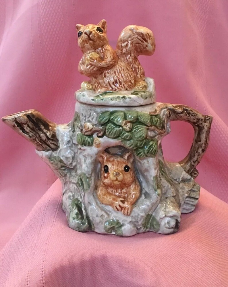 Squirrel Teapot Cook’s Bazaar TWC Ceramic Easter Spring Tree Tea Pot New